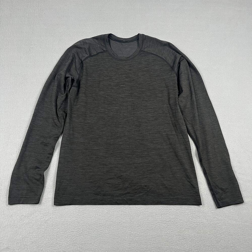 Lululemon Metal Vent Tech Long Sleeve Shirt Gray Space Dye Athletic Men's M